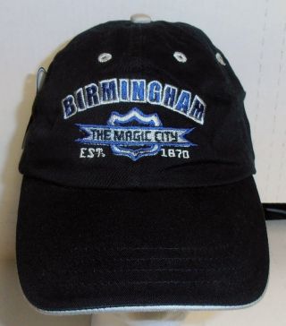 Birmingham,  Alabama,  The Magic City,  Black Embroidered Baseball Cap,