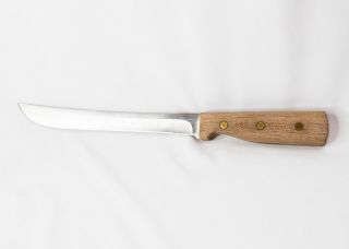 Vintage Chicago Cutlery 66s 8 " Carving Slicing Knife Wood Handle Full Tang