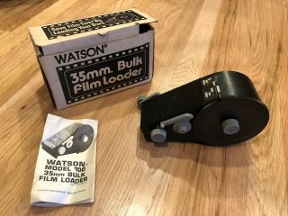 Vintage Watson Bulk Film Loader For 35mm Film Model 100 Black Plastic