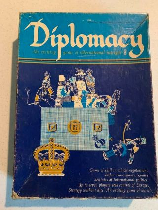 Vintage Diplomacy 1976 Board Game Avalon Hill