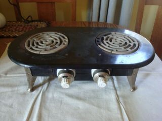 Vintage Westinghouse Circle " W " Hot Plate Two Burners