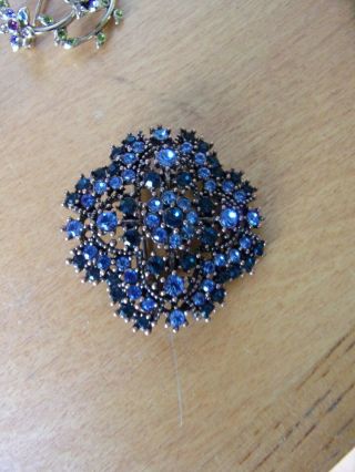 14 Vintage Jeweled Brooch/Pins 3