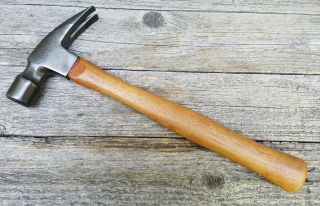 Vintage Taylor Ind Straight Claw Hammer W/ Wood Handle Usa Made Hammer