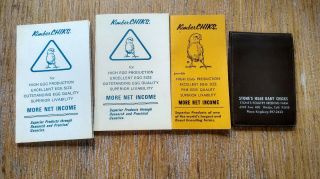 Awesome Set Of 4 Kimber Chiks Vintage Advertising Note/memo Pads C.  1964 - 1965