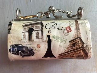 Paris France Eiffel Tower Souvenir Travel Collectible Decor Mini Bag Or Ornament