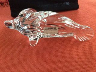VINTAGE Waterford Crystal Seal Sculpture / Paper Weight Figurine 3
