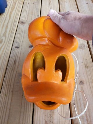Vintage 1999 Disney,  Donald Duck,  Blow Mold,  Halloween Lighted Jack - O - Lantern F5