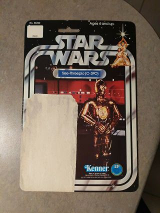 1977 See - Threepio C - 3po 12 Back Star Wars Kenner Vintage Card Back