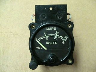 Vintage Wwii Aviation Weston Model 30 Volt Amp Meter