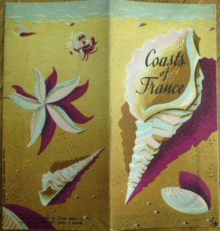 Coasts Of France 1930s Art Deco French Travel Brochure - Shells