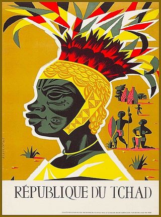 Republic Of Chad Africa African Vintage Travel Advertisement Art Poster Print