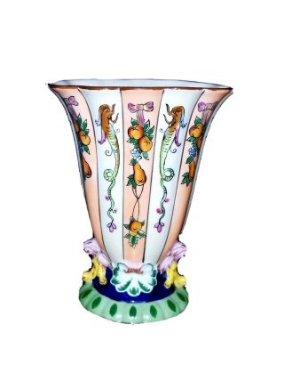 Vintage Noritake Art Deco Hand Painted Vase 7 " China