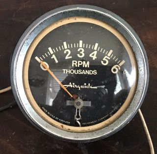 Vintage AIRGUIDE Marine Tachometer RPM,  Model 1024 2