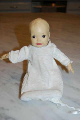 Vintage Terri Lee Clothes - Linda Baby White Sleepytime Nitey Sac Nightgown