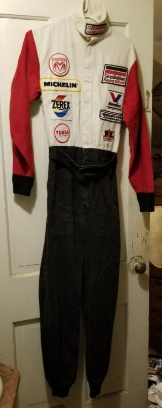 Vintage Racing Driver Suit With Various Patches