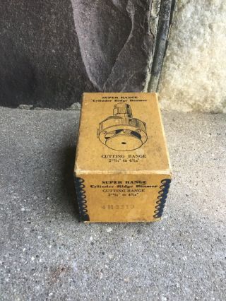Vintage Range Cylinder Ridge Reamer 2 - 19/32 " To 4 - 3/16 " Box And Tool