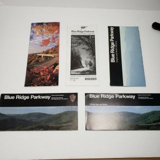 Blue Ridge Parkway North Carolina Virginia Vintage Pamphlet Maps - Set Of 5
