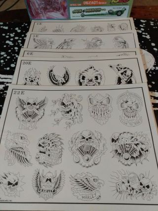 X10 Vintage Sheets Spaulding & Rodgers Tattoo Flash 1980s