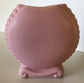 Vintage Catalina Pottery Pink Matte 604 Vase 7” Circa 1930’s