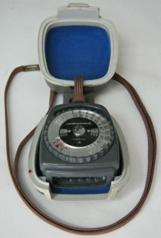 Vintage Gossen Pilot Light Meter In Hard Plastic Case Made In West Germany