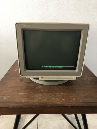 Vintage Ibm 3477 Monochrome Computer Monitor With Keys