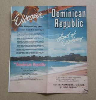 Old Vintage 1955 - Dominican Republic - Travel Brochure - Land Of Discovery