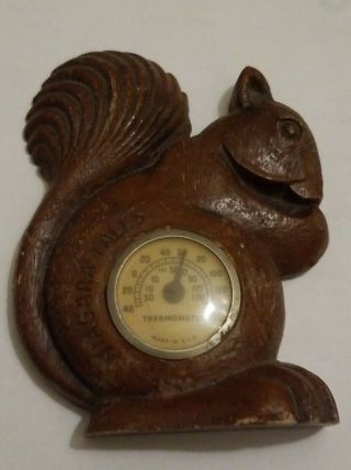 Vintage Squirrel Thermometer Usa Niagara Falls Souvenir