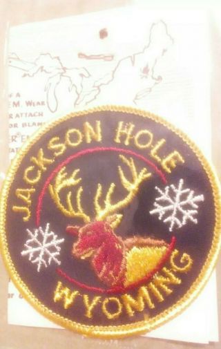 Jackson Hole Wyoming Patch Emblem Trailblazer Usa Vintage Package Nos