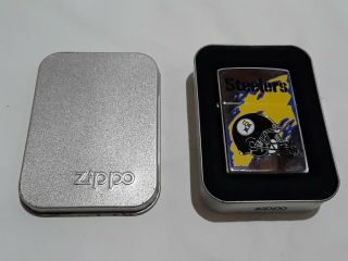 Rare Vintage 1997 Zippo Nfl Pittsburgh Steelers W/box