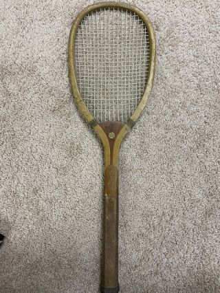 Antique/vintage Wood Tennis Racket Wright & Ditson Champion Early 1900 