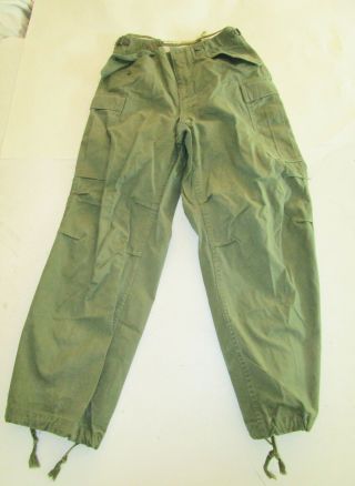 Vintage 50s Korea U.  S.  Army Military Trousers Shell Field M - 1951 Uniform Pants