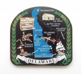 Delaware State Brass Magnet Travel Souvenir Gift