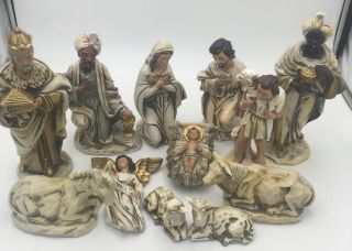Vintage 12 Piece Nativity Set Made In Japan