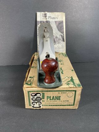 Vintage Craftsman 9 1/2 " Hand Plane Box & Instructions 37054