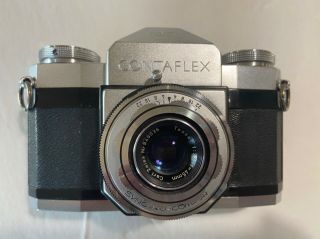 Vintage Zeiss Ikon Contaflex Camera W/ Carl Zeiss Tessar 1:2.  8 F=45mm Lens