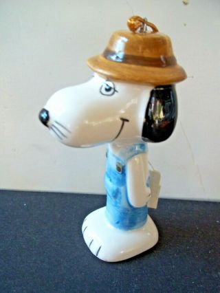 Vintage Peanuts Snoopy Brother Spike Ceramic Ornament