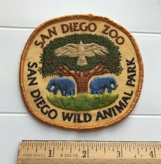 San Diego Zoo Wild Animal Park California Souvenir Green Embroidered Patch Badge