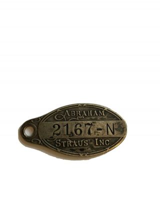 Vtg A&s Abraham & Straus Department Store Credit Card Metal Charge Token
