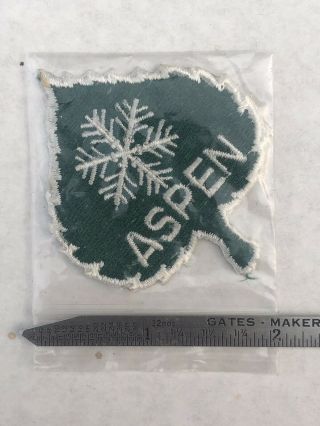 Vintage 70s 80s Aspen Snowmass Colorado Ski Resort Embroidered Sew On Patch