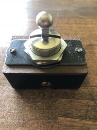 Vintage Ah & H Toggle Switch 125v 10 Amp Or 250v 5 Amp