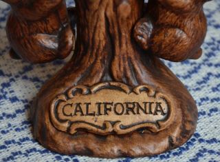 BEARs in Tree Salt & Pepper Shakers California Souvenir Hanger Treasure Craft US 2