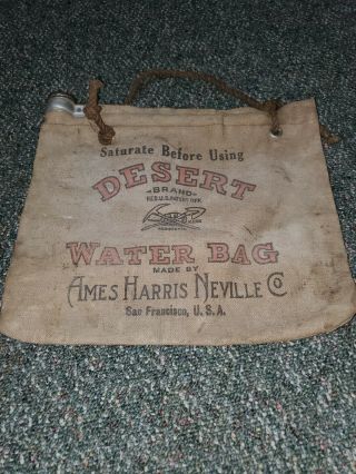 Vintage Desert Camping Outdoor Water Bag Los Angeles,  California