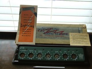 Vintage Lightning Portable Adding Machine