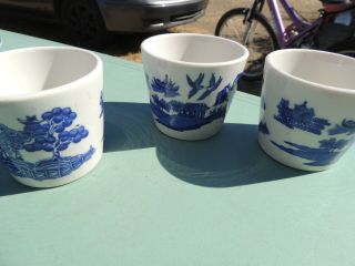 Vintage Shenango China Blue Willow Castle,  Pa Cups Incaware Restaurant Ware