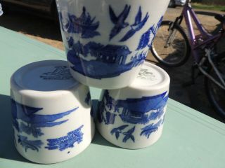 Vintage Shenango china blue willow Castle,  PA cups Incaware restaurant ware 3