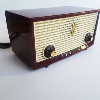 Vintage Maroon Zenith Radio Model B508r,  Mid Century Radio