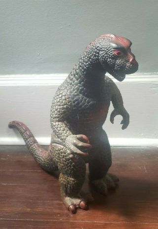 Vintage 1997 Godzilla 15” Dormei Poseable Figure Toy Volcano Red Foot Stamped