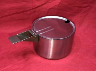 Vintage Alessi Italian Stainless Steel Inox 18/10 Cl40 Sugar Bowl Richard Sapper