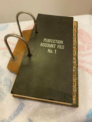 Vintage Perfection Account File 1 Ledger Statement Records Book