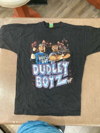 Vintage 90s Wwe Wwf Dudley Boyz Black T Shirt M Don’t Mess With The Dudleys